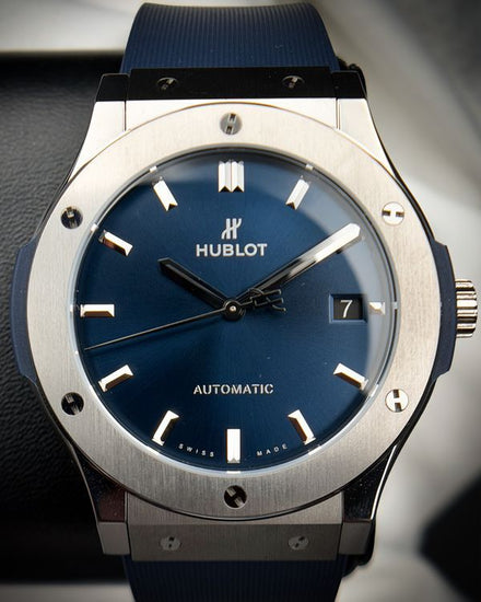 No Reserve - 2024 Hublot Classic Fusion 45MM Blue Dial Rubber Strap (511.NX.7170.RX)