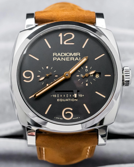Panerai Radiomir 1940 Equation of Time 8 Days L.E. 48MM Black Dial Leather Strap (PAM00516)