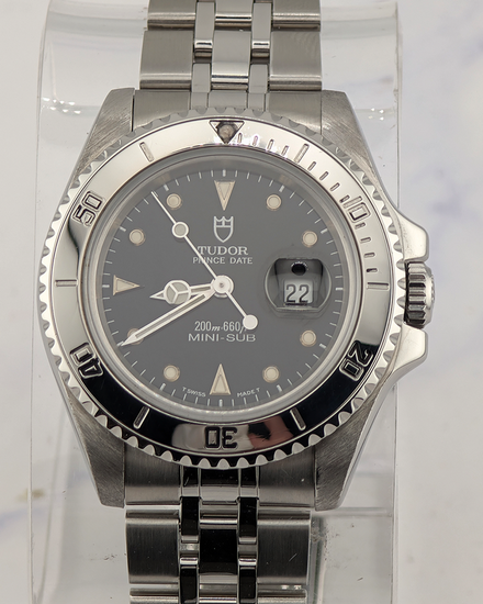 No Reserve - Tudor Submariner Prince Date 33MM Black Dial Steel Bracelet (73190)