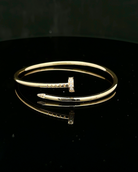 2024 Cartier Juste Un Clou Bracelet Size 16 Yellow Gold 2.5MM 0.18 CTW Small Model (Juste Un Clou)