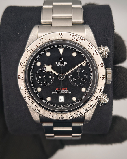 2021 Tudor Black Bay Chrono 41MM Black Dial Steel Bracelet (79350)