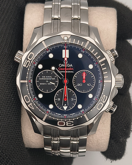 Omega Seamaster Diver 300M Chronograph 44MM Black Dial Steel Bracelet (212.30.44.50.01.001)