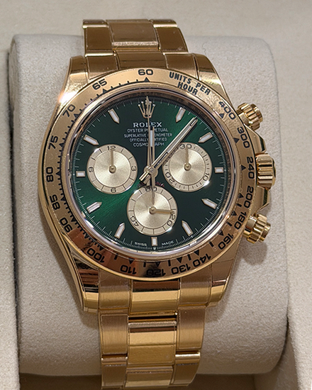 2026 Rolex Cosmograph Daytona "John Mayer" 40MM Green Dial Yellow Gold Oyster Bracelet (126508)