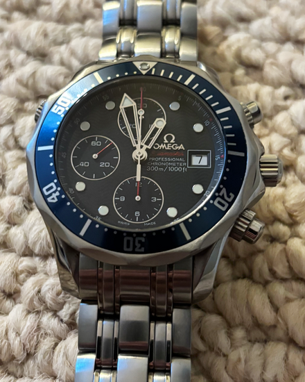 No Reserve - 2010 Omega Seamaster Diver 300M 41.5MM Blue Dial Steel Bracelet (2225.80.00)
