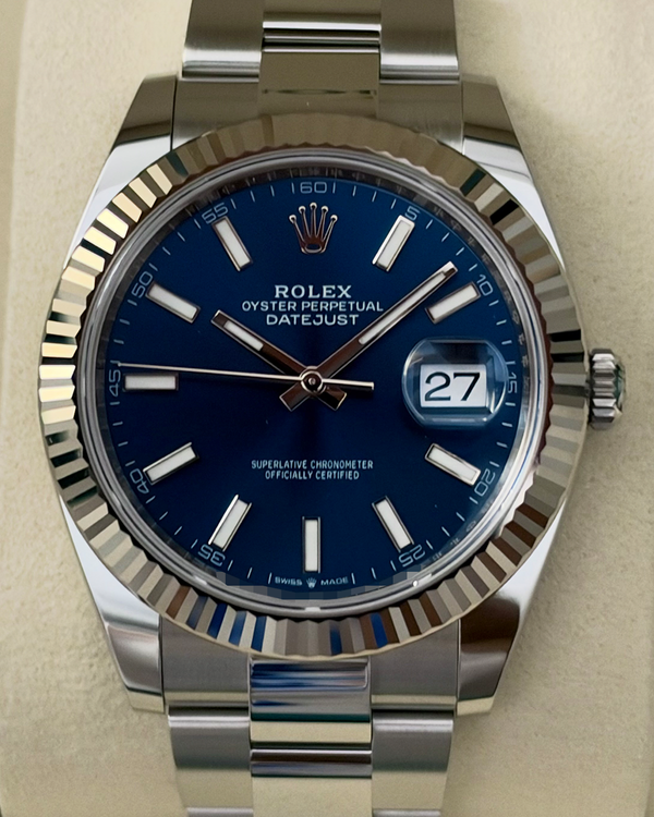 2026 Rolex Datejust 41MM Blue Dial Oyster Bracelet (126334)