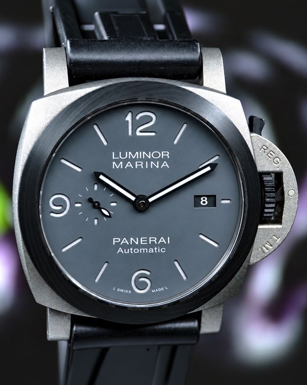 2022 Panerai Luminor Marina "Tutto Grigio" 44MM Grey Dial Rubber Strap (PAM01662)