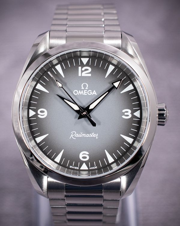 2026 Omega Seamaster Railmaster 38MM Grey Dial Steel Bracelet (235.10.38.20.06.001)