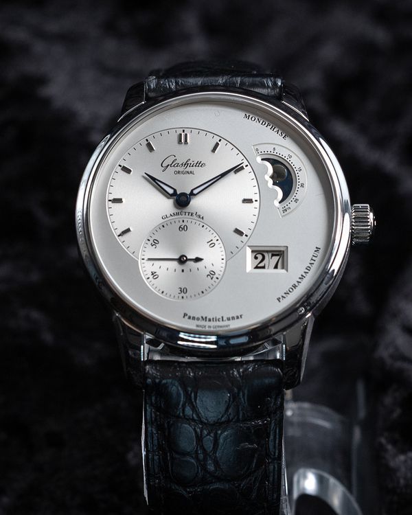 2024 Glashütte Original PanoMaticLunar 40MM Silver Dial Leather Strap (1-90-02-42-32-50)