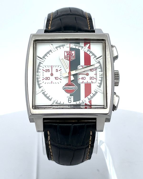 Tag Heuer Monaco L.E. 38MM Ivory Dial Leather Strap (CW2118.FC6207)
