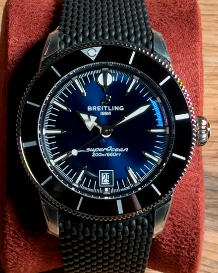 2026 Breitling Superocean Heritage B31 42MM Blue Dial Rubber Strap (AB3111)