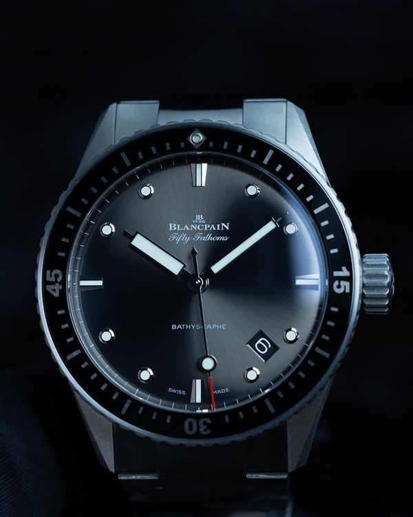 2026 Blancpain Fifty Fathoms Bathyscaphe 43MM Grey Dial Steel Bracelet (5000-1110-71S)