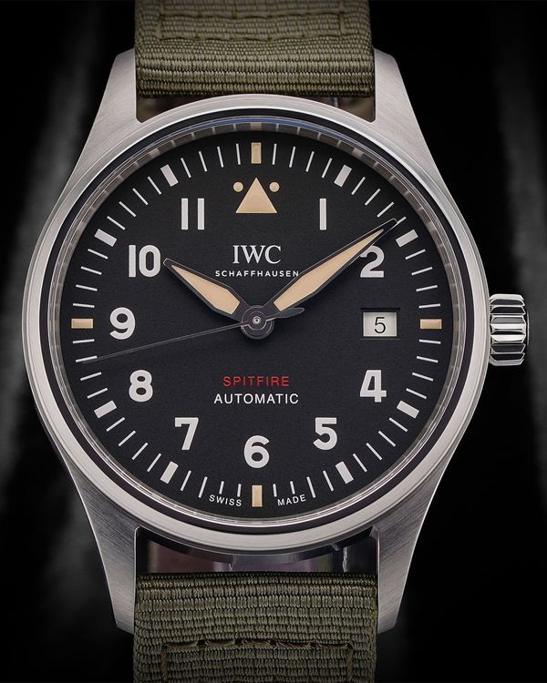 2024 IWC Schaffhausen Pilot Spitfire  39MM Black Dial Textile Strap (IW326805)