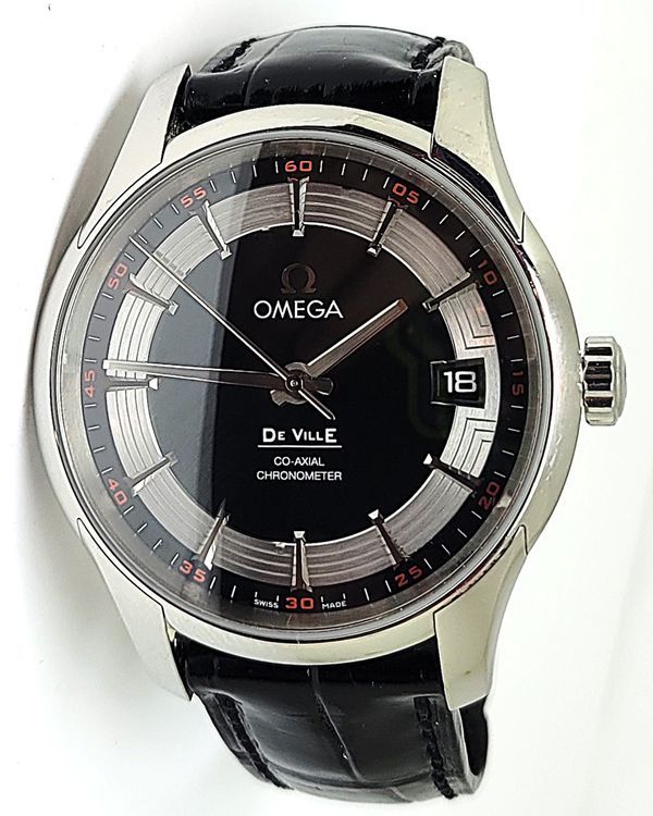 Omega De Ville Hour Vision 42MM Black Dial Leather Strap (431.13.42.51.01.001)