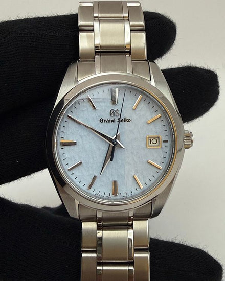 2026 Grand Seiko Heritage  “Skyflake” 37MM Quartz Blue Dial Titanium Bracelet (SBGX357)