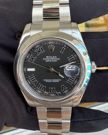 Rolex Datejust II 41MM Black "Ghost" Dial Oyster Bracelet (116300)
