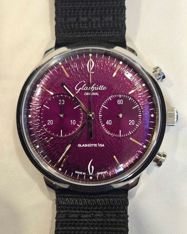 2026 Glashütte Original Sixties Annual L.E. 42MM Purple Dial Textile Strap (W13934082204)