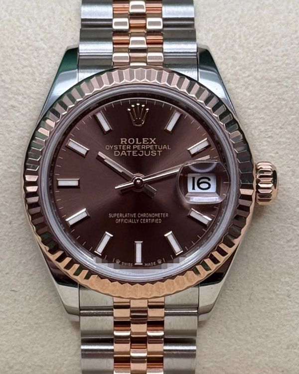 2026 Rolex Lady-Datejust 28MM Chocolate Dial Two-Tone Jubilee Bracelet (279171)