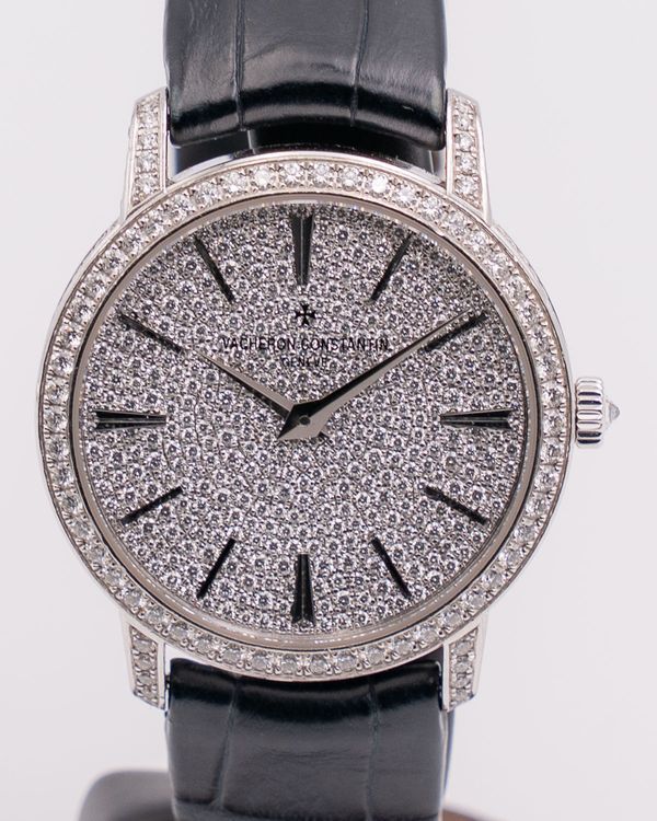 Vacheron Constantin Traditionnelle 33MM Silver Dial Leather Strap (81591/000G-9913)