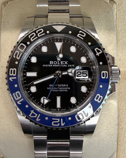 2024 Rolex GMT-Master II "Batman" 40MM Black Dial Oyster Bracelet (126710BLNR)