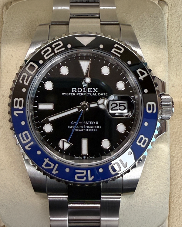 2024 Rolex GMT-Master II "Batman" 40MM Black Dial Oyster Bracelet (126710BLNR)