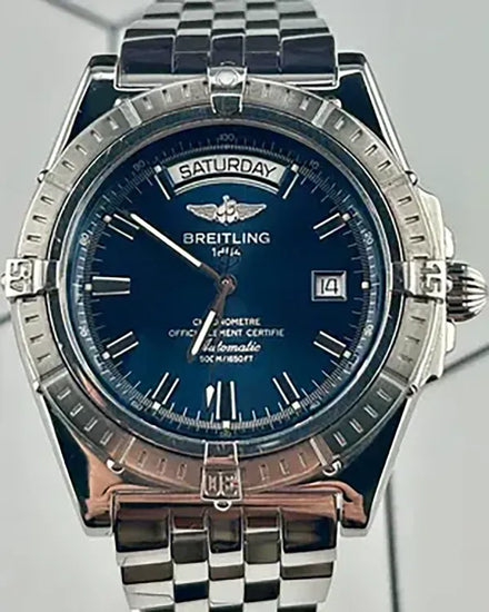 Breitling Headwind Day Date 43MM Black Dial Steel Bracelet (A45355)
