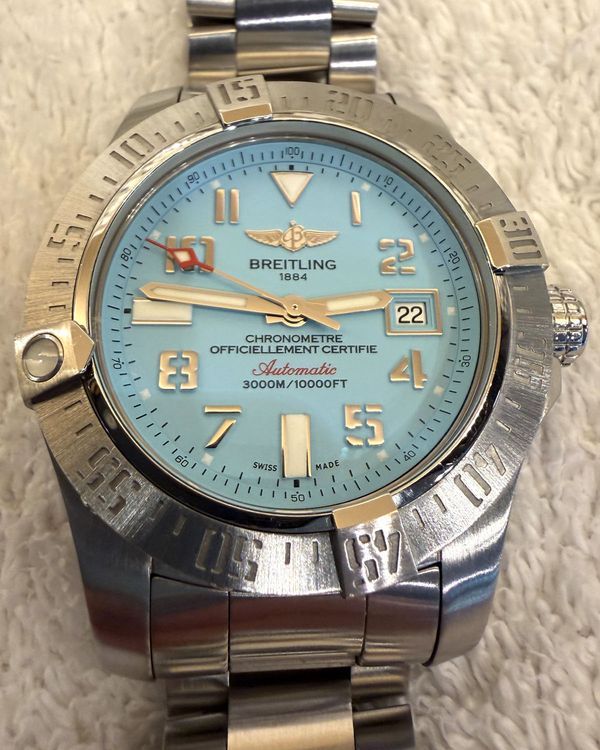 2017 Breitling Avenger 45MM Blue Dial Steel Bracelet (A173316A/L532)
