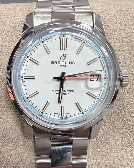 2026 Breitling Top Time B21 38MM White Dial Steel Bracelet (AB3113)