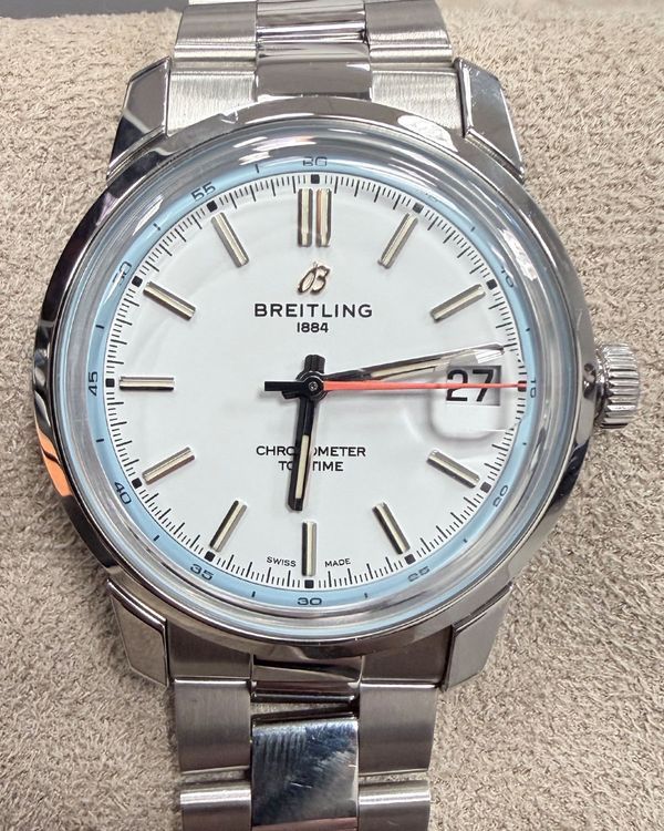 2026 Breitling Top Time B21 38MM White Dial Steel Bracelet (AB3113)