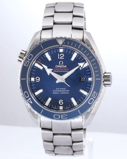No Reserve - 2013 Omega Seamaster Planet Ocean 600M 45.5MM Blue Dial Titanium Bracelet (232.90.46.21.03.001)