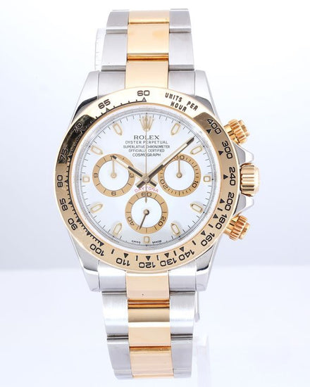 No Reserve - 2016 Rolex Cosmograph Daytona 40MM White Dial Two-Tone Oyster Bracelet (116503)