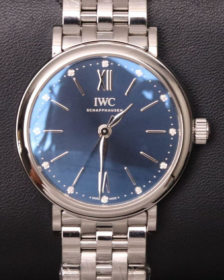 2023 IWC Schaffhausen Portofino 34MM Blue Dial Steel Bracelet (IW357413)