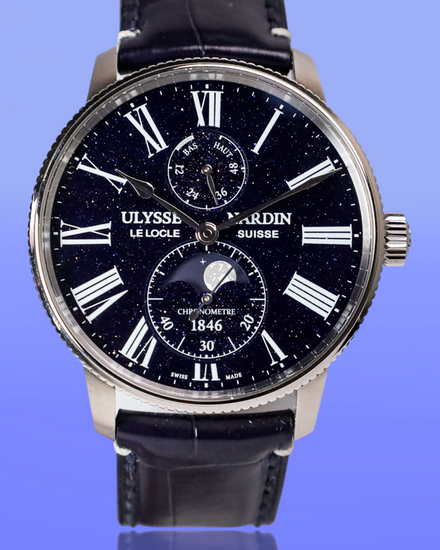 2025 Ulysse Nardin Marine Torpilleur Moonphase Aventurine L.E. 42MM Aventurine Dial Leather Strap (1193-310LE-3A-AVE/1A)