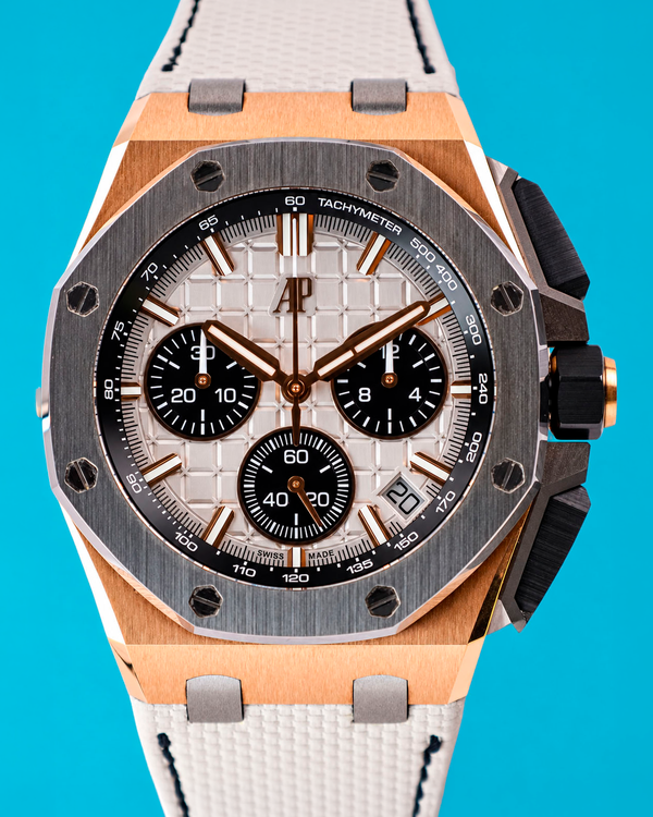 Audemars Piguet Royal Oak Offshore Flyback Chronograph "Baby LeBron" 43MM Grey Dial Leather Strap (26420OI.OO.A015VE.01)