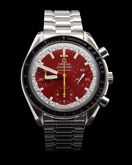 Omega Speedmaster "Michael Schumacher" 39MM Red Dial Steel Bracelet (3510.61.00)