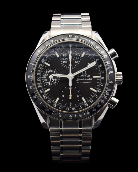 Omega Speedmaster Day-Date 39MM Black Dial Steel Bracelet (3520.50.00)