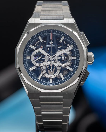 2026 Zenith Defy Skyline Chronograph 42MM Blue Skeleton Dial Steel Bracelet (03.9500.3600/79.I001)