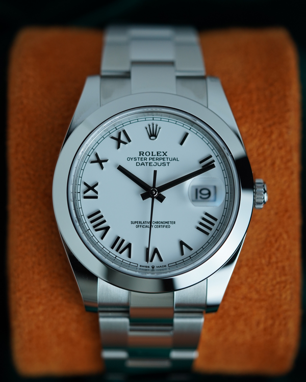 (WORKING) No Reserve - 2026 Rolex Datejust 41MM White Dial Oyster Bracelet (126300)