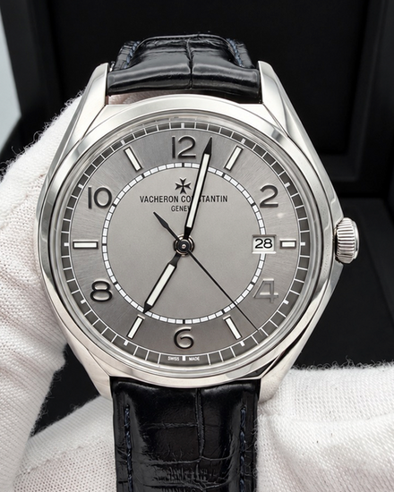 No Reserve - 2021 Vacheron Constantin Fiftysix 40MM Silver Dial Leather Strap (4600E/000A-B442)