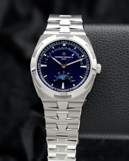 2025 Vacheron Constantin Overseas Moon Phase Retrograde Date 41MM Blue Dial Steel Bracelet (4000V/210A-B911)