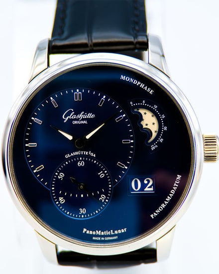 2024 Glashütte Original PanoMaticLunar 40MM Blue Dial Leather Strap (1-90-02-46-32-35)