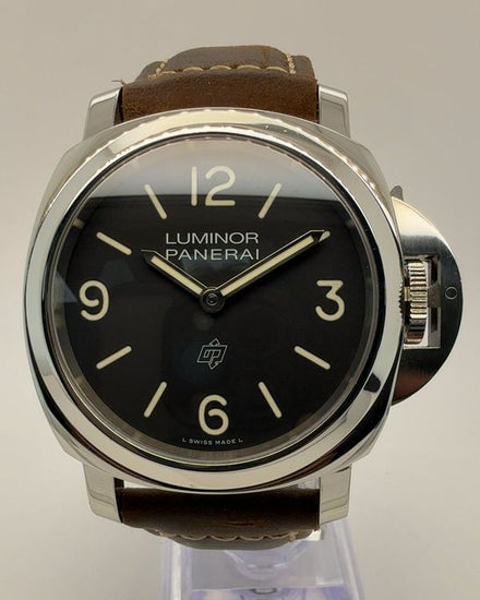 No Reserve - 2020 Panerai Luminor Base Logo 44MM Black Dial Leather Strap (PAM01086)