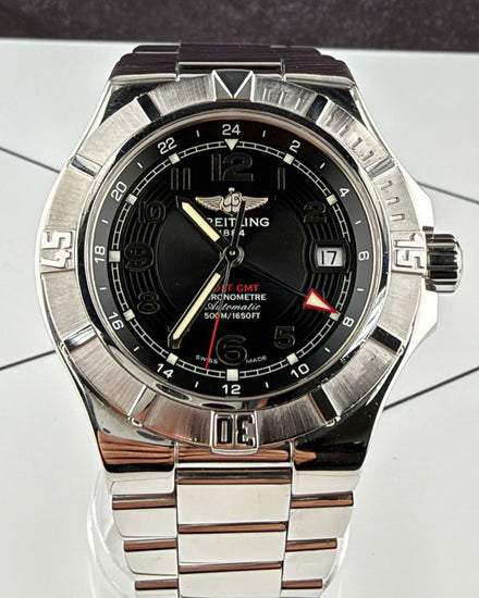 No Reserve - 2013 Breitling Colt GMT 40.5MM Black Dial Steel Bracelet (A3237011/B955)