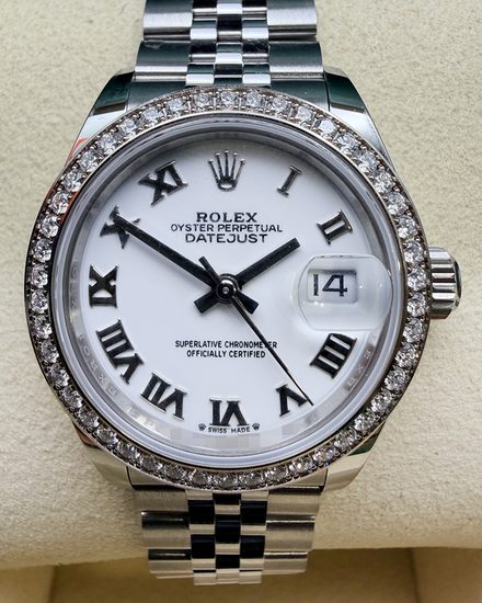 2026 Rolex Lady-Datejust 28MM White Dial Jubilee Bracelet (279384RBR)