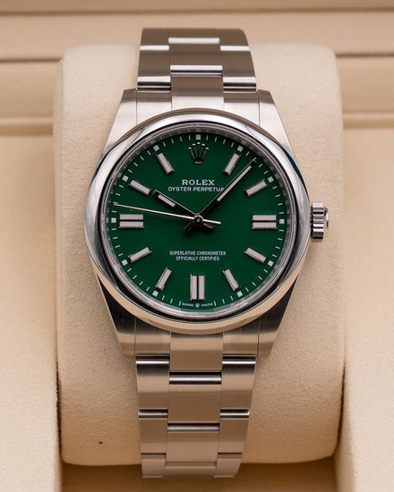 2025 Rolex Oyster Perpetual 41MM Green Dial Oyster Bracelet (134300)