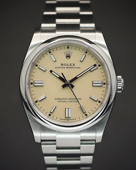 2026 Rolex Oyster Perpetual 36MM Beige Dial Oyster Bracelet (126000)