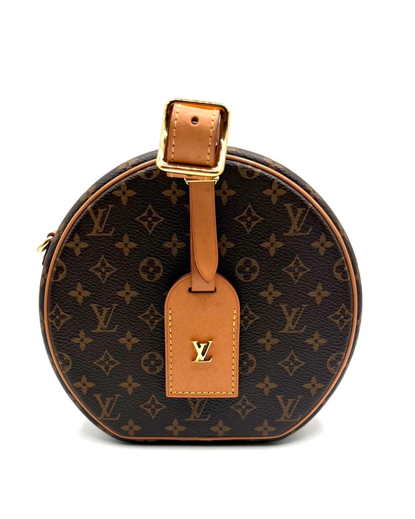 Louis Vuitton Petite Boite Chapeau Bag Brown Canvas Gold-Tone Hardware (M43514)