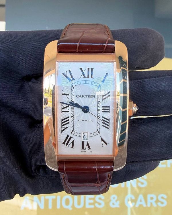 Cartier Tank Americaine XL 31MM Silver Dial Leather Strap (2927)