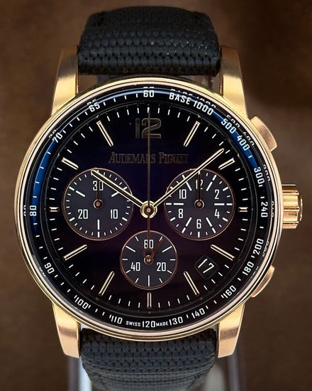 2022 Audemars Piguet Code 11.59 41MM Purple "Smoked"  Dial Textile Strap (26393OR.OO.A002KB.02)