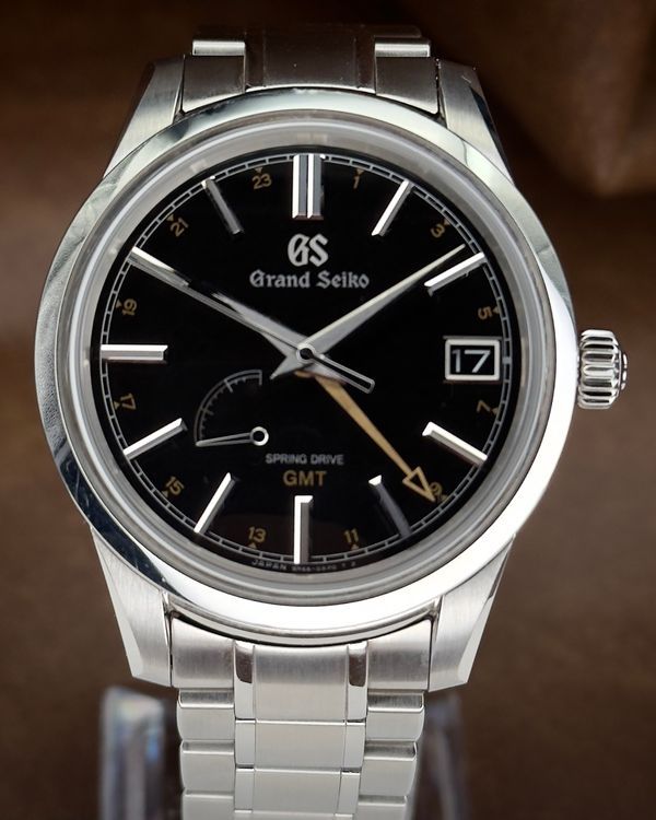 2021 Grand Seiko Elegance GMT “Seasons Kanro” 40.2MM Black Dial Steel Bracelet (SBGE271)