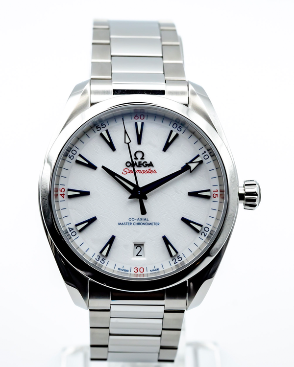 No Reserve - 2022 Omega Seamaster Aqua Terra "Beijing 2022" 41MM White Dial Steel Bracelet (522.10.41.21.04.001)